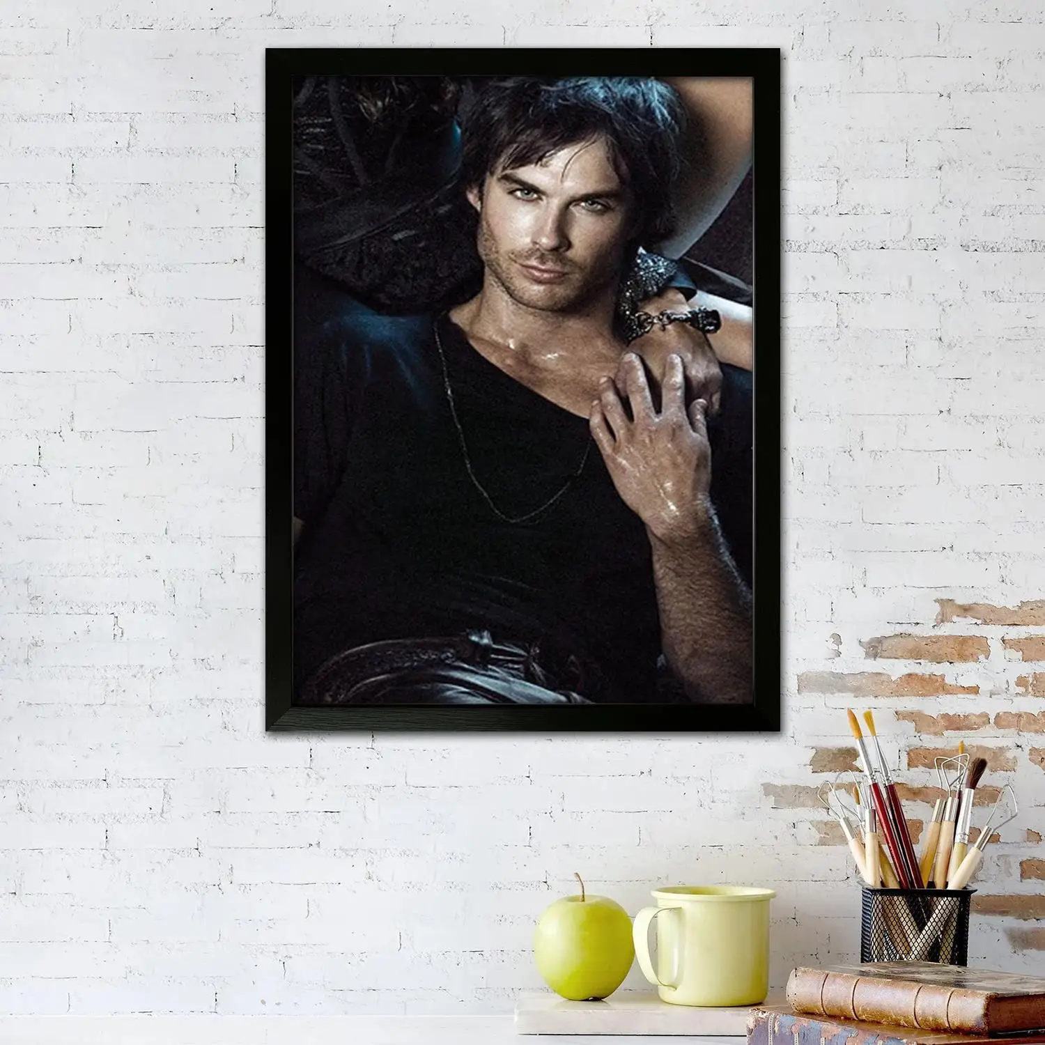 damon salvatore Canvas Art Poster, Wall Art Picture Print, Modern Family Bedroom Decor Posters,Decorative painting