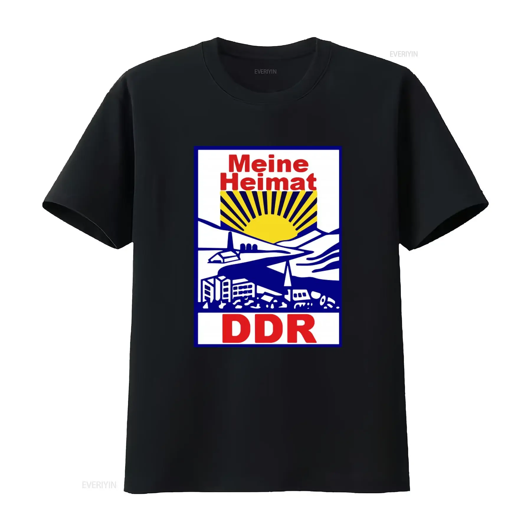 DDR East Germany Democratic Republic Vintage Retro T Shirt Men's 3115 vintage Washed Comfortable Stylish Unisex Slightly