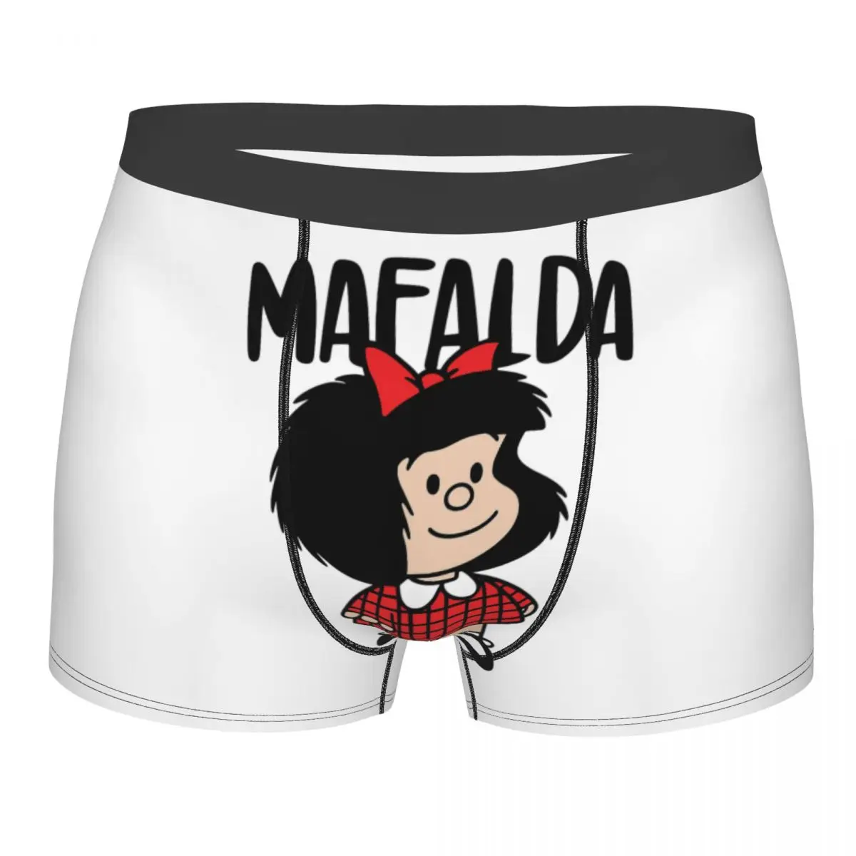 Manga Quino Mafalda Kawaii Cartoon Underwear Men Sexy Print Custom Boxer Shorts Panties
