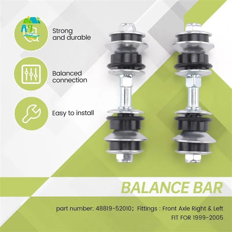 

A09E-2 шт. комплект звеньев автомобильного стабилизатора, комплект звеньев стабилизатора поперечной устойчивости для Toyota Yaris Verso Vitz 1999-2005 48819-52010
