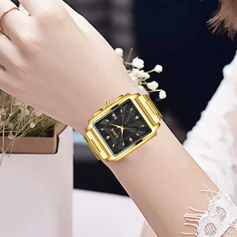 LIGE-Reloj de pulsera de cuarzo para mujer, accesorio de marca de lujo, resistente al agua, 2024