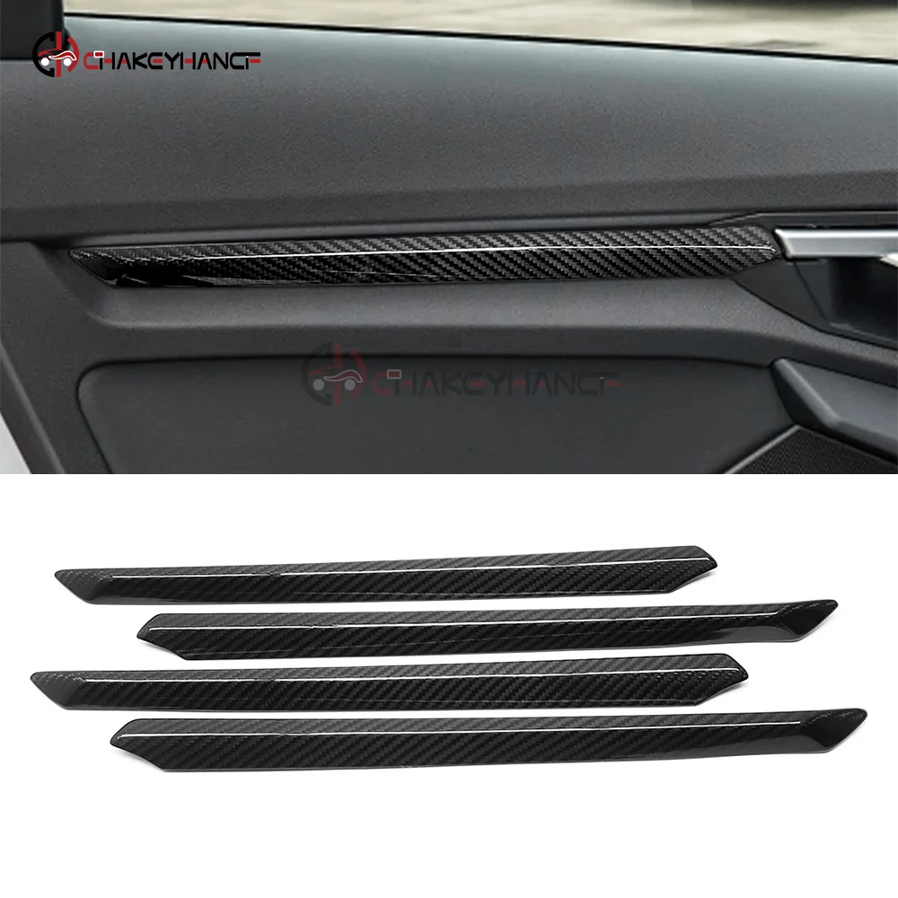 

Real Dry Carbon Fiber Car Door Panel Strips Decoration Sticker Cover Trim Interior Accessories for Audi A3 8Y 2021 2022