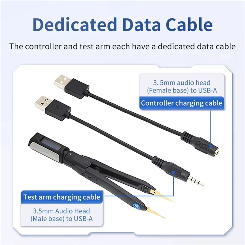 -ABJZ-pinzas digitales inteligentes DT71, Mini probador SMD, medidor LCR, resistencia de diodo, generador de señal de 10Khz, escaneo automático, pantalla OLED
