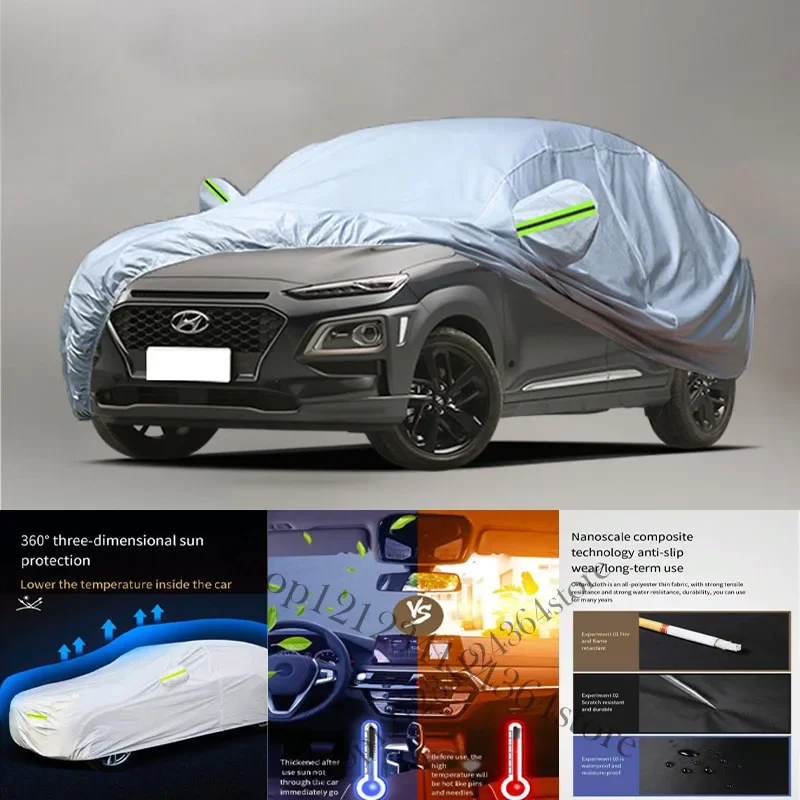 

For Hyundai Encino fit Outdoor Protection Full Car Covers Snow Cover Sunshade Waterproof Dustproof Exterior Car cover protection