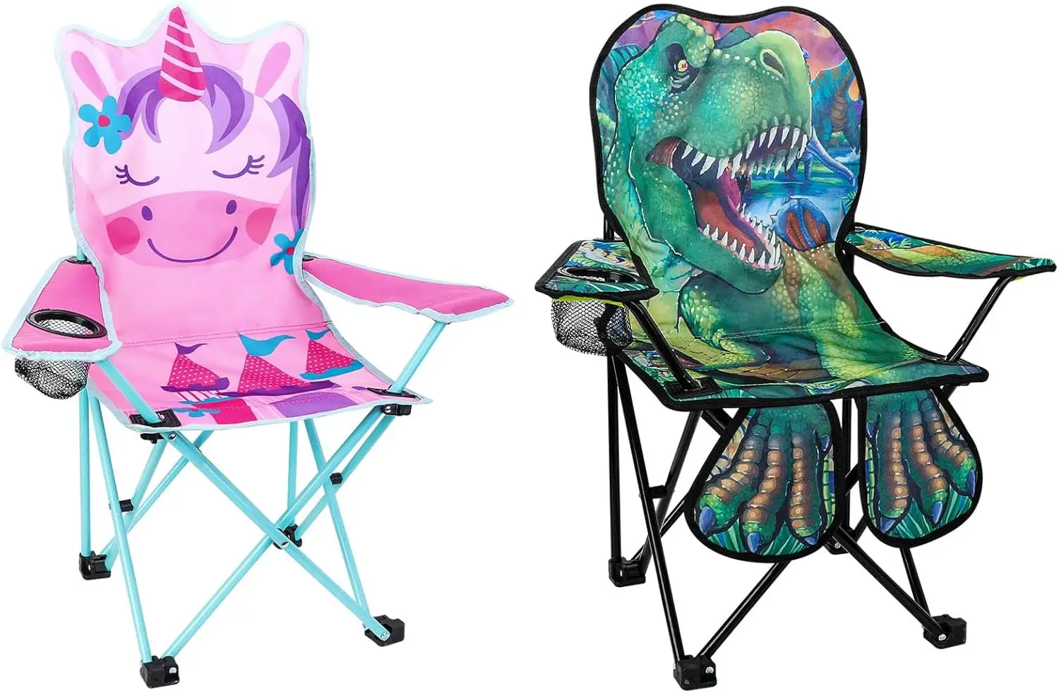 

Kids Outdoor Folding Camping Chair with Cup Holder and Carrying Bag, Portable for Ages 3-10