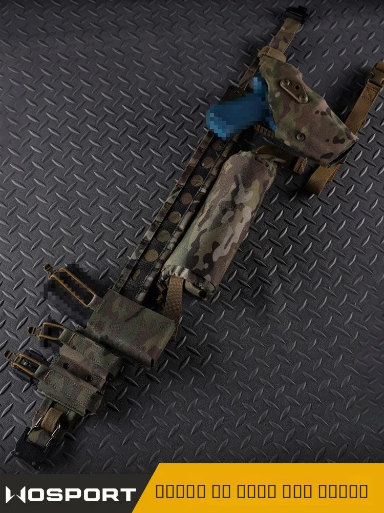 軽量迷彩ウエストベルト-メタルバックル-クイックリリース-モールマウント-ツーインワンウエストベルト-タクティカルベルト-アウトドア-キャンプ-トラベルギア