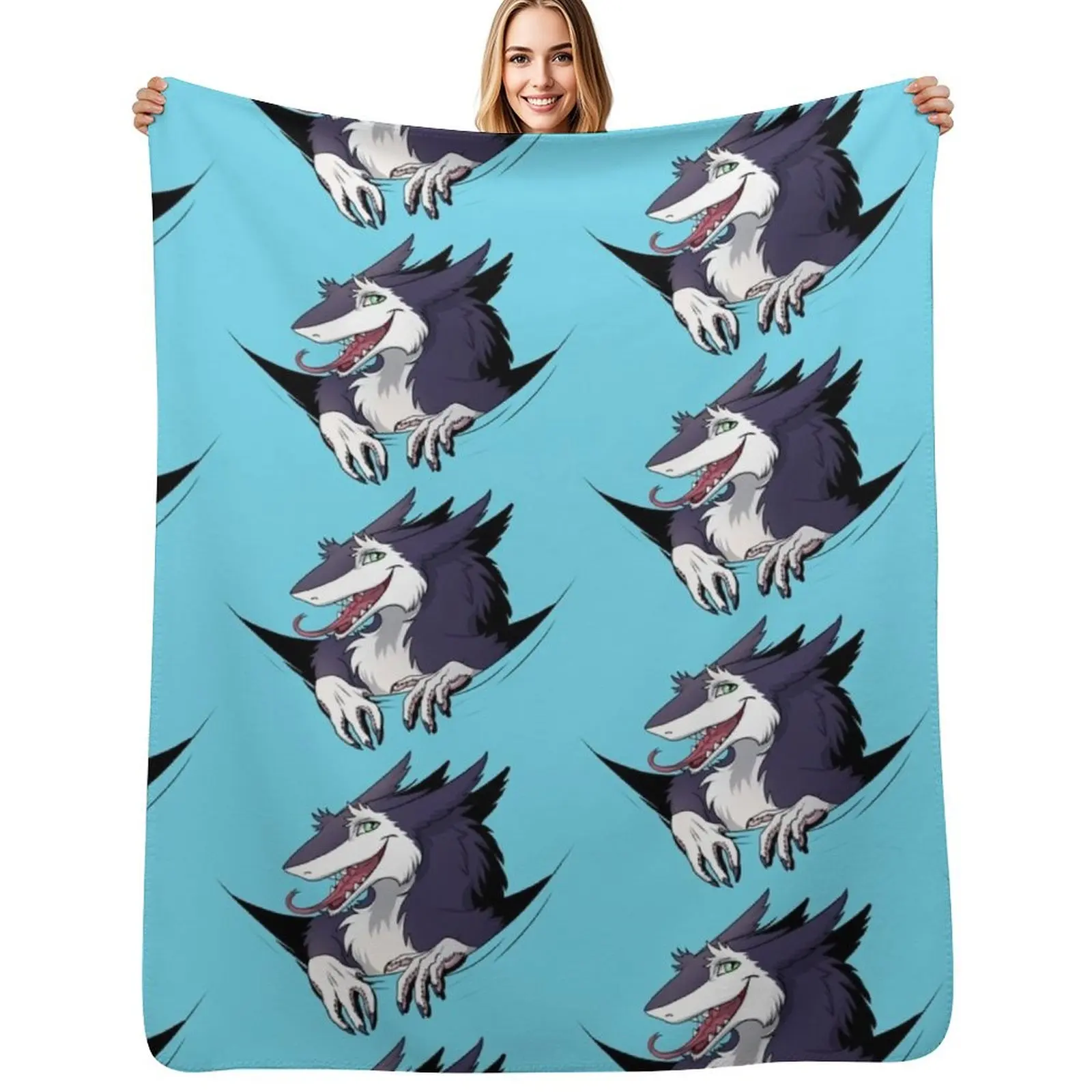 Pocket Sergal Throw Blanket Luxurious Soft Blanket Holiday Gift for Family