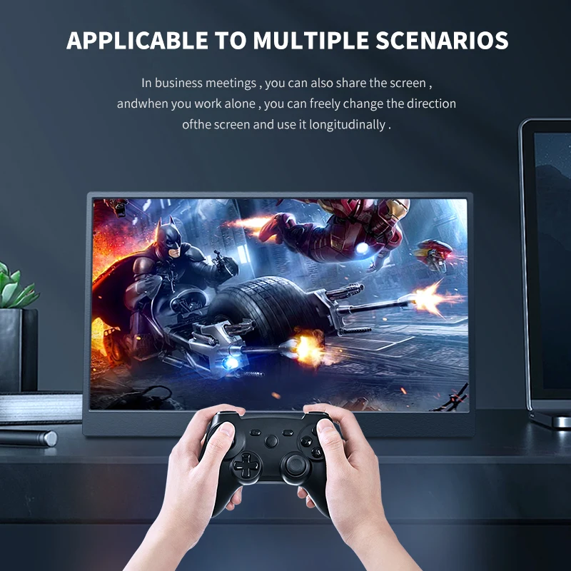 Touch Portable Monitor 14inch 72% NTSC,95%SRGB 300cd/m2 IPS Expand Screen Laptop Type-C HDMI-Compatible