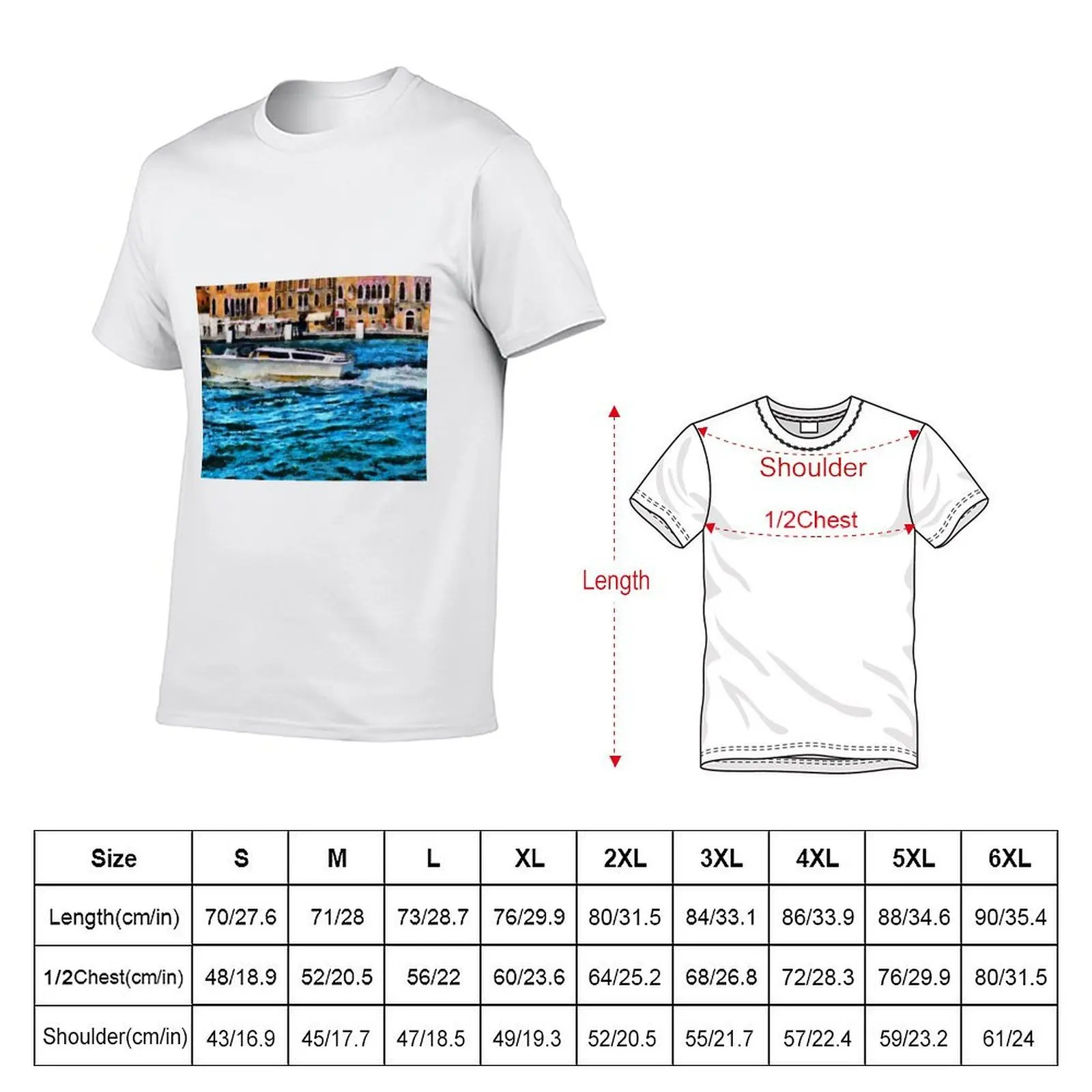 Fast boat in Venice T-Shirt man tshirt men t shirt cotton 100% t shirts designer T-shirt
