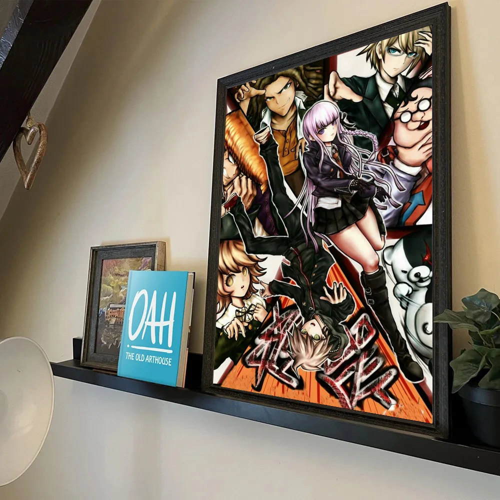 1 قطعة أنيمي لعبة Danganronpa المشارك ذاتية اللصق الفن مقاوم للماء ورقة ملصق مقهى بار غرفة جدار ديكور