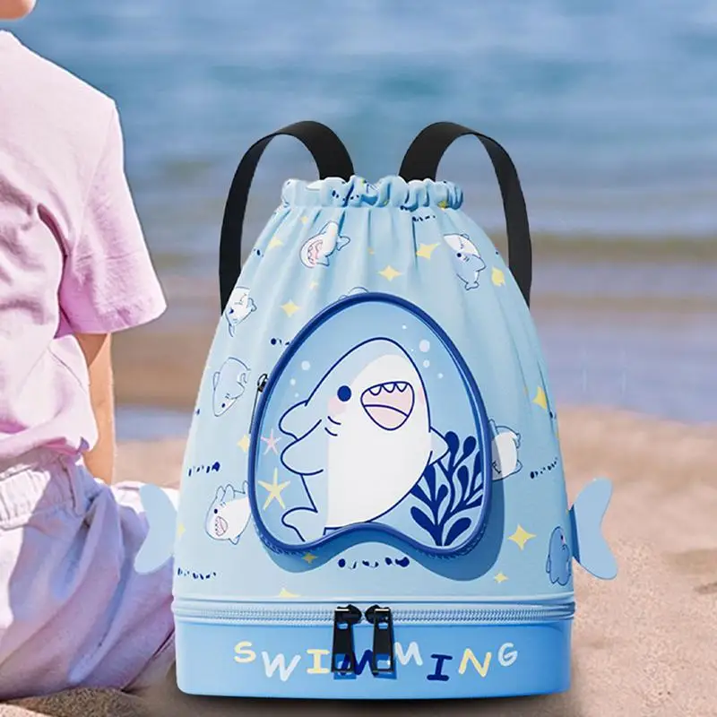 Cute Beach Bag Waterproof High-Capacity Swim Bags Beach Backpack With Shoe Storage Gym Backpack For Camping Swimming Dancing