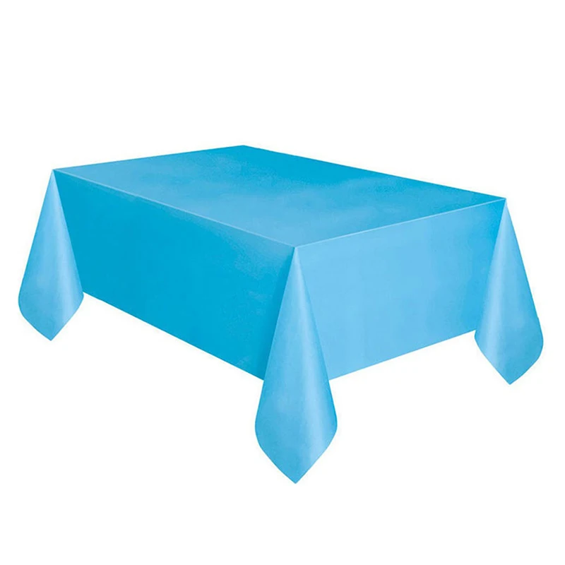 137cmx274cm Disposable Solid Color Tablecloth Birthday Party Wedding Christmas Table Cover Wipe Covers Rectangle Desk Cloth Deco