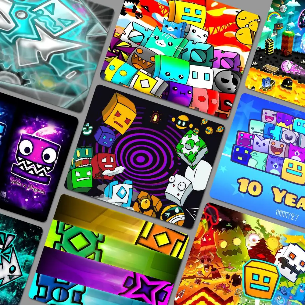 G-Geometry Dashes game Mouse Pad Mousepad Small Office Computer Desk Mat Table Keyboard Big Mouse Pad Laptop Cushion