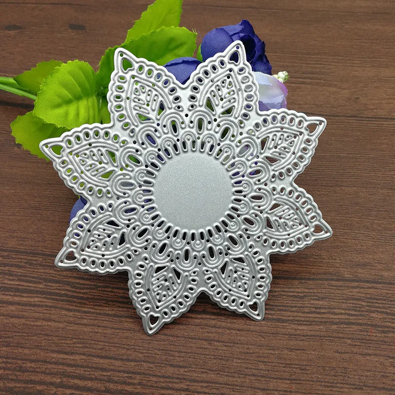 Flower Round Circle Metal Cutting Dies Stencil Scrapbooking Photo Album Card Paper Embossing Craft DIY