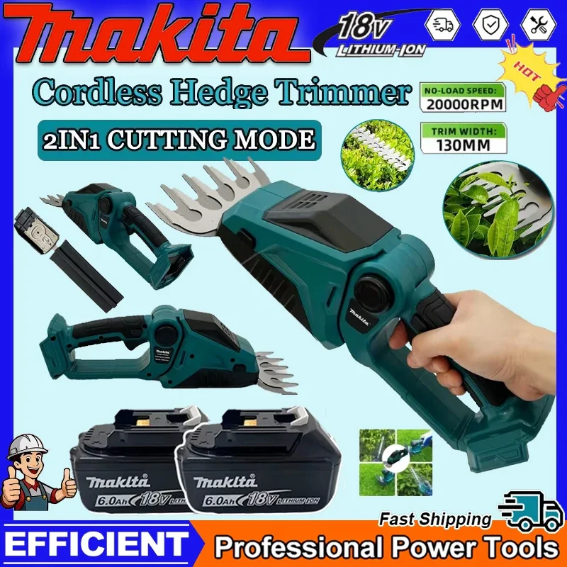 

Аккумуляторный мини-триммер Makita 2-в-1 для травы и живой изгороди, ручные ножницы для кустарников, 18В, для сада
