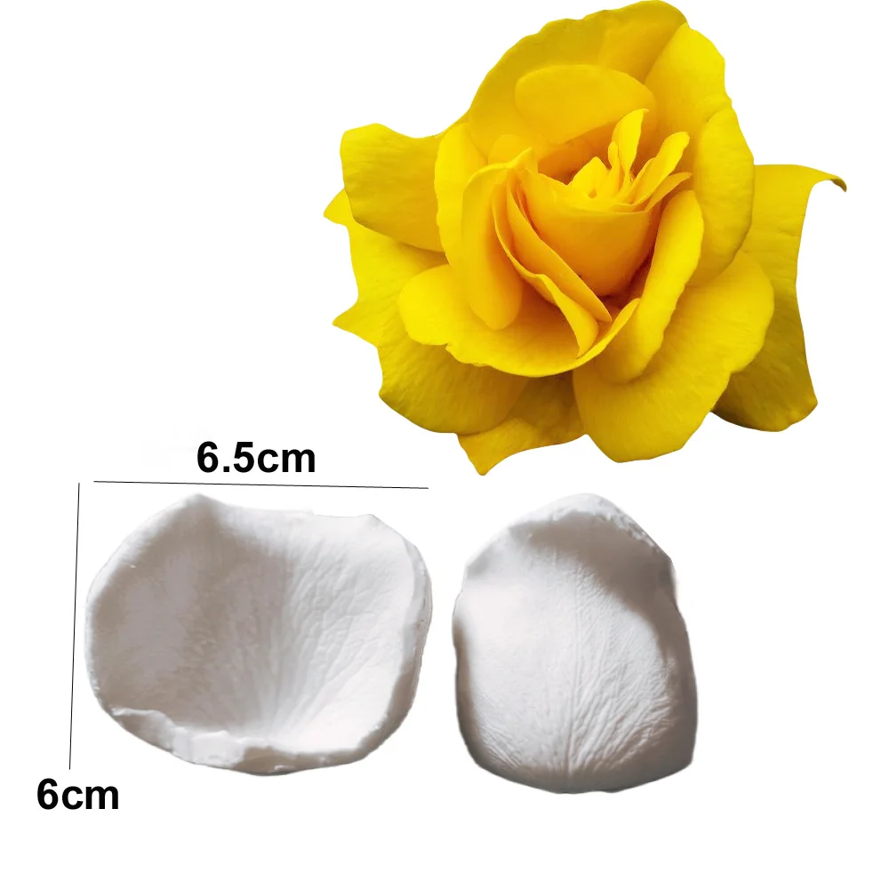 2pcs Large Rose Silicone Molds 3D Fondant Flower Cooking Wedding Decoration Baking Sugar Craft Moulds Clay Petal DIY Cake M2980