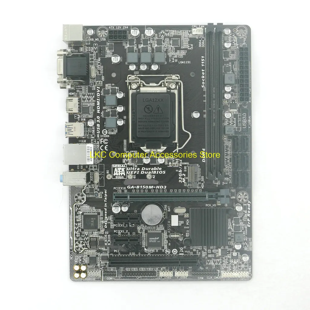 For GIGABYTE GA-B150M-HD3 Used Motherboard LGA1151 DDR4 B150M HD3 Mainboard 100%Tested Support 7th generation CPU