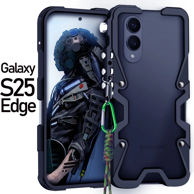 Tornillo de armadura de lujo, marco de parachoques de Metal a prueba de golpes, anticaída, antideslizante, duradero para Samsung S25Edge S24Ultra S23 S22 Plus S21 S20FE