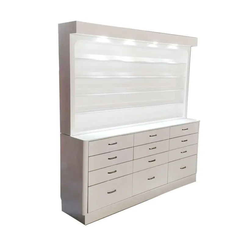 Beauty Salon High Density MDF Cosmetics Display Cabinet Beauty SalonCabinet Beauty Cabinet Sample
