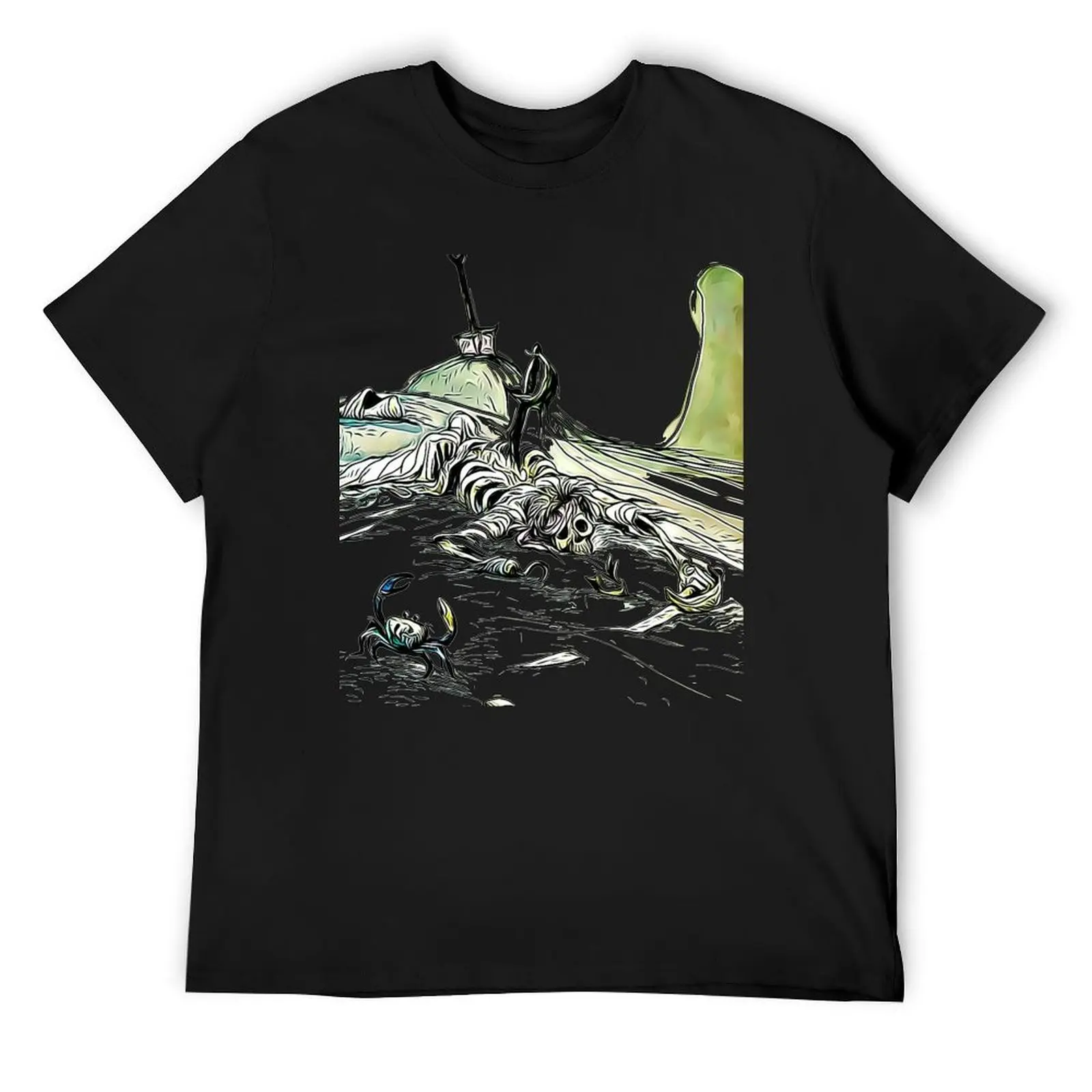 

Pirate Skeleton on Beach with Crab - Pirate Disneybound T-shirt T-Shirt