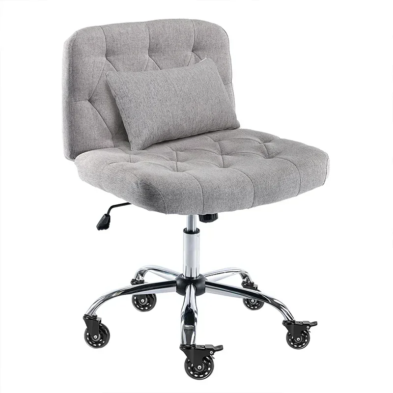 Vanity Leisure Chair for Living Room Swivel Accent Office Widen Seat Cushion Backrest Chair with Wheels Comfy Computer Chair