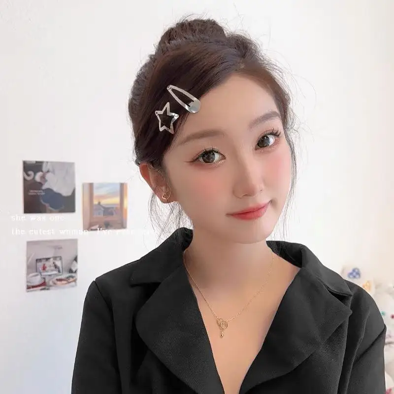 Pentagram hairpin, sweet and cool girl\'s banger, star hairpin, hair accesories barrettes accessories, side clip AE(Origin)