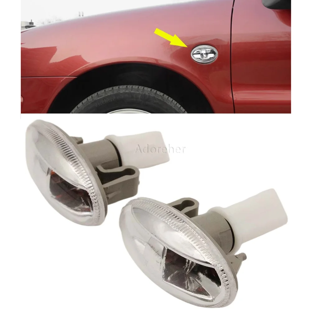 

2PCS Front Left and Right Car Turn Signal Lights Fender Side Lights for Peugeot 108 107 206 207 Citroen C1 C2 C3 C4 C5 Berlingo