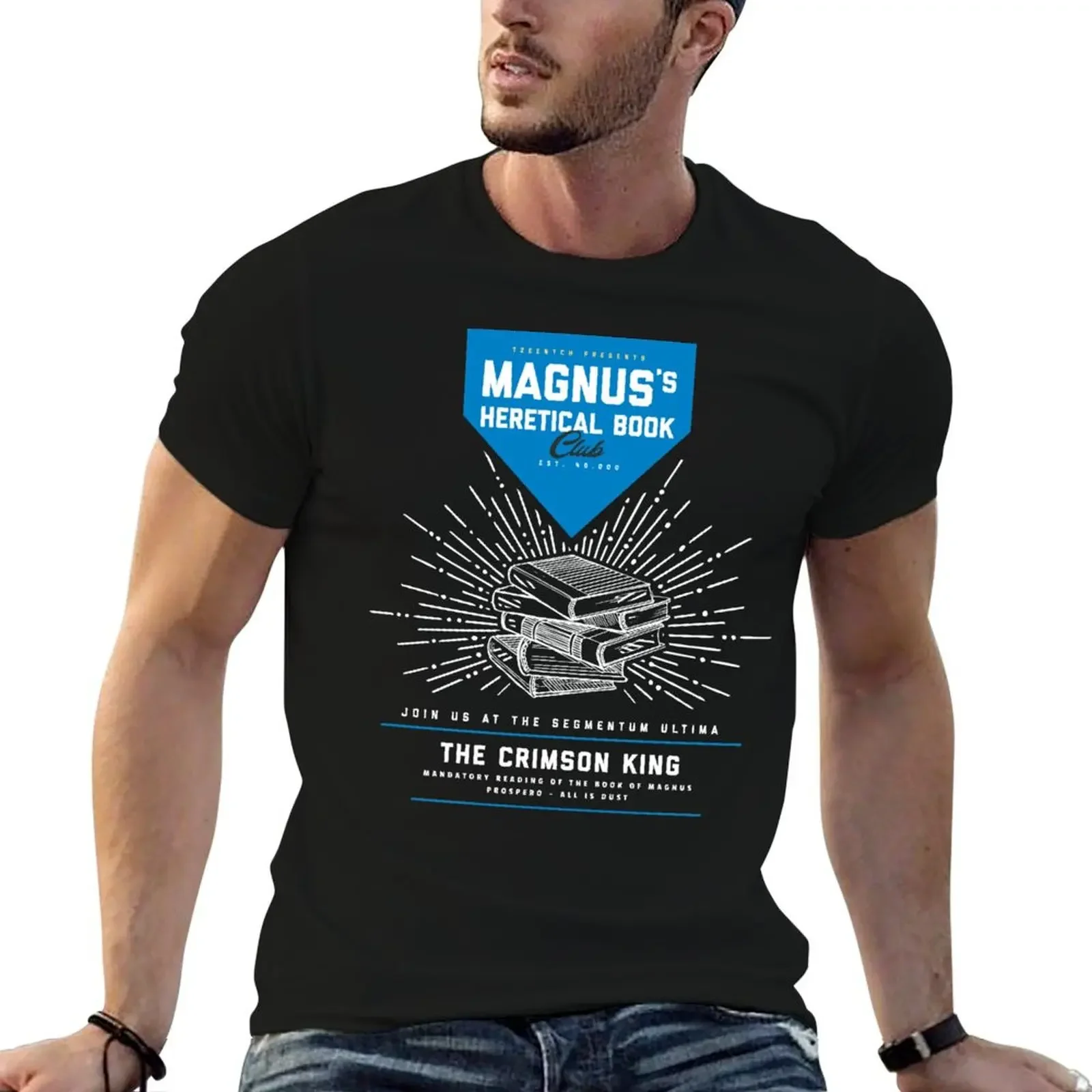 Magnus's Heretical Book Club (Blue/White) T-Shirt new edition oversized t shirt aesthetic clothes t shirts for men pack