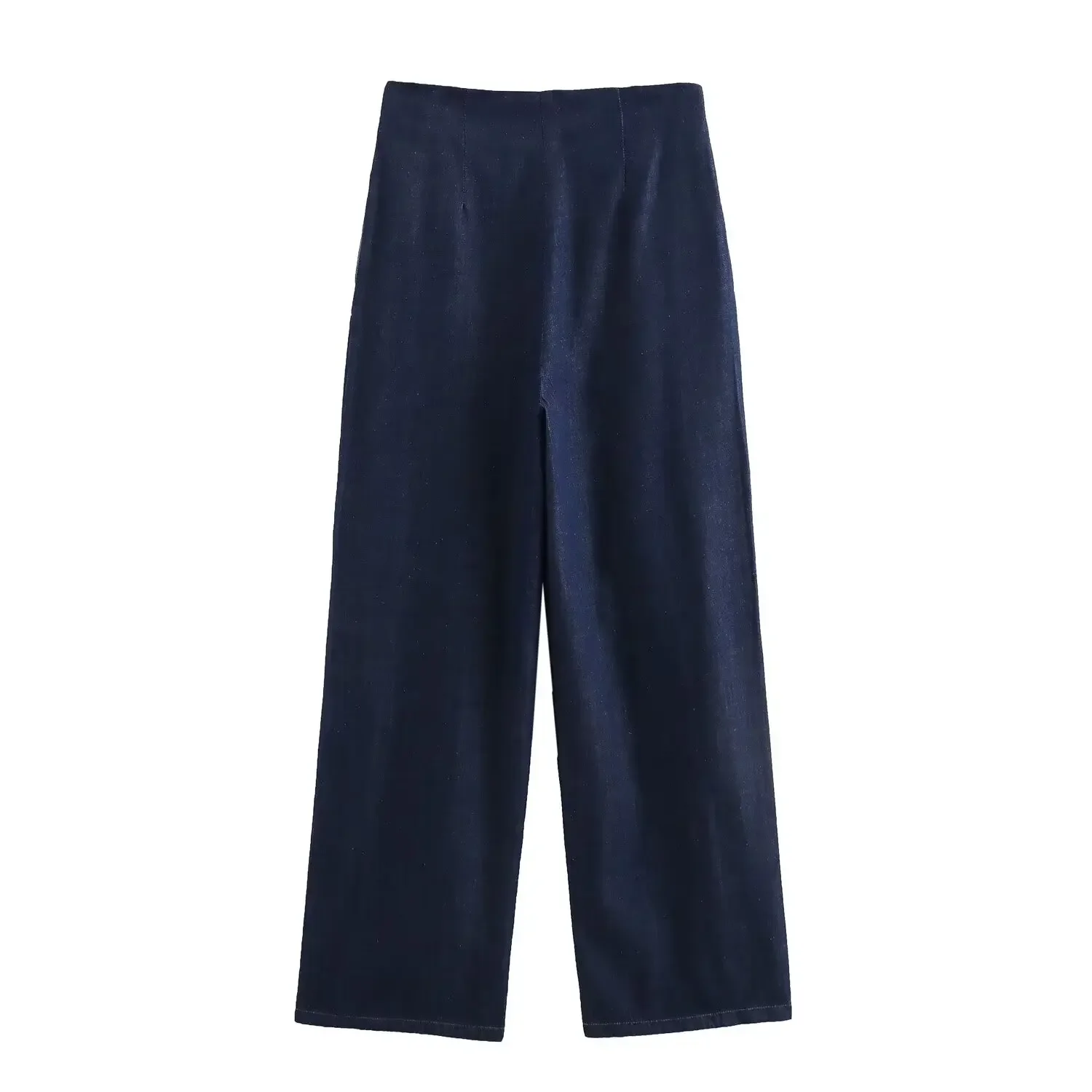 Pantalon en denim taille haute avec fermeture éclair pour femme, jean rétro Joker At, mode décontractée, nouveau, 2024