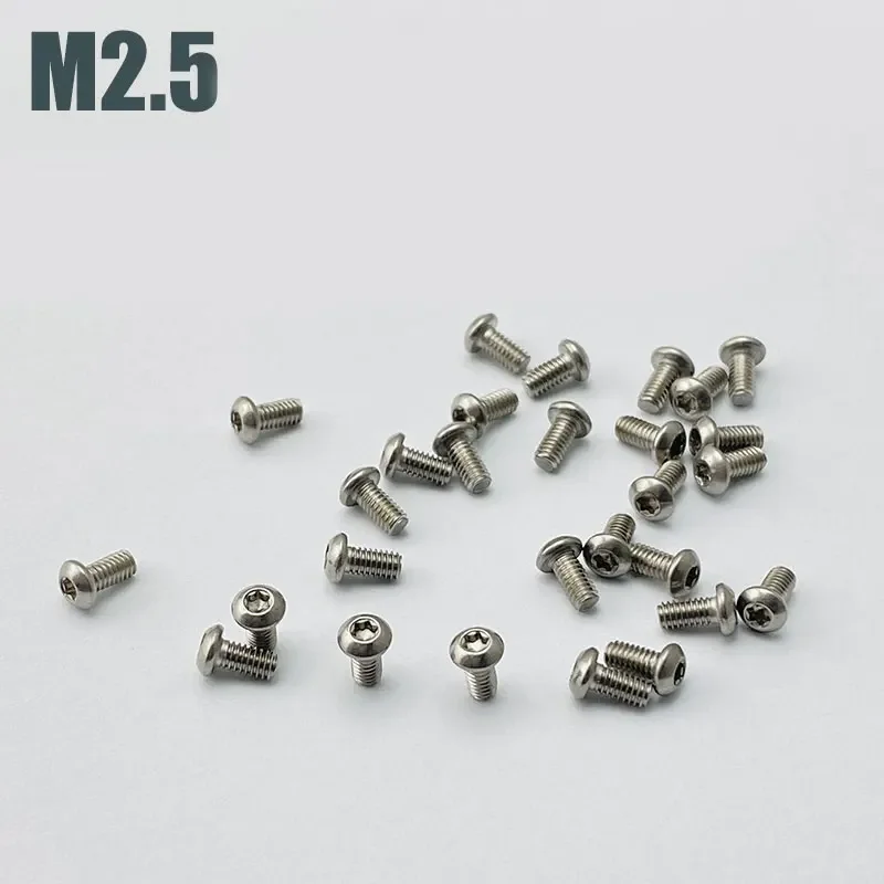 10pieces Stainless Steel M2.5 Screw for Folding Knife Back Clip Screw T6 Plum Head Nail DIY Knife Tool Screw Rivet