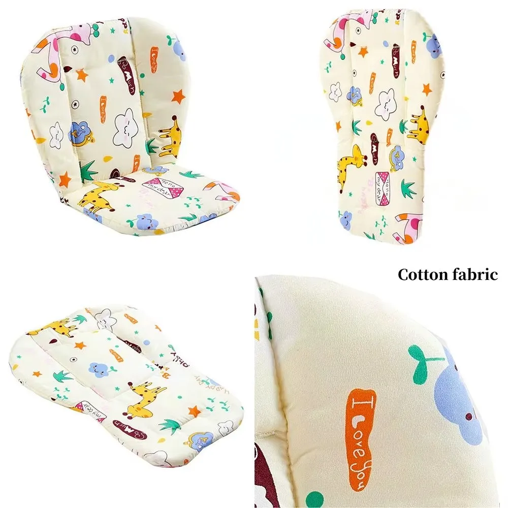 Cartoon Print Baby Dining Chair Cushion Soft Universal Kids Cart Mat Multifunctional Baby Seat Cushion Baby Stroller Accessories