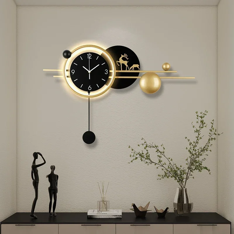 European Mural Wall Clock Luxury Digital Minimalist Nordic Restaurant Wall Watch Aesthetic Italian Minimalist Wanduhr Home Decor