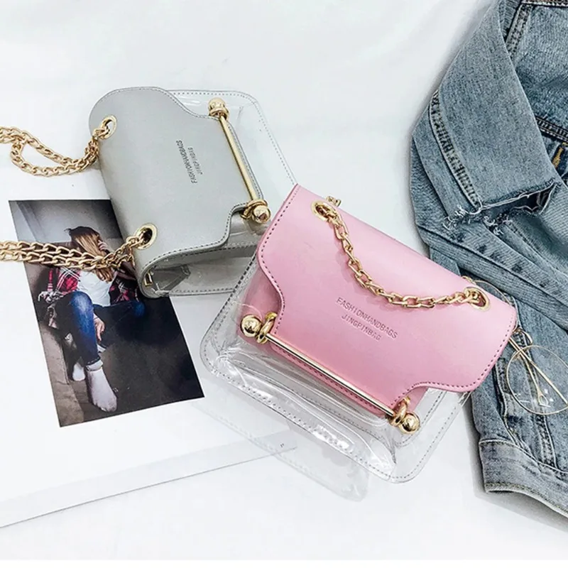 

Summer and Winter Jelly Transparent 2018 New Korean Version Versatile Girl Crossbody Mini Chain INS Super Fire Small Bag