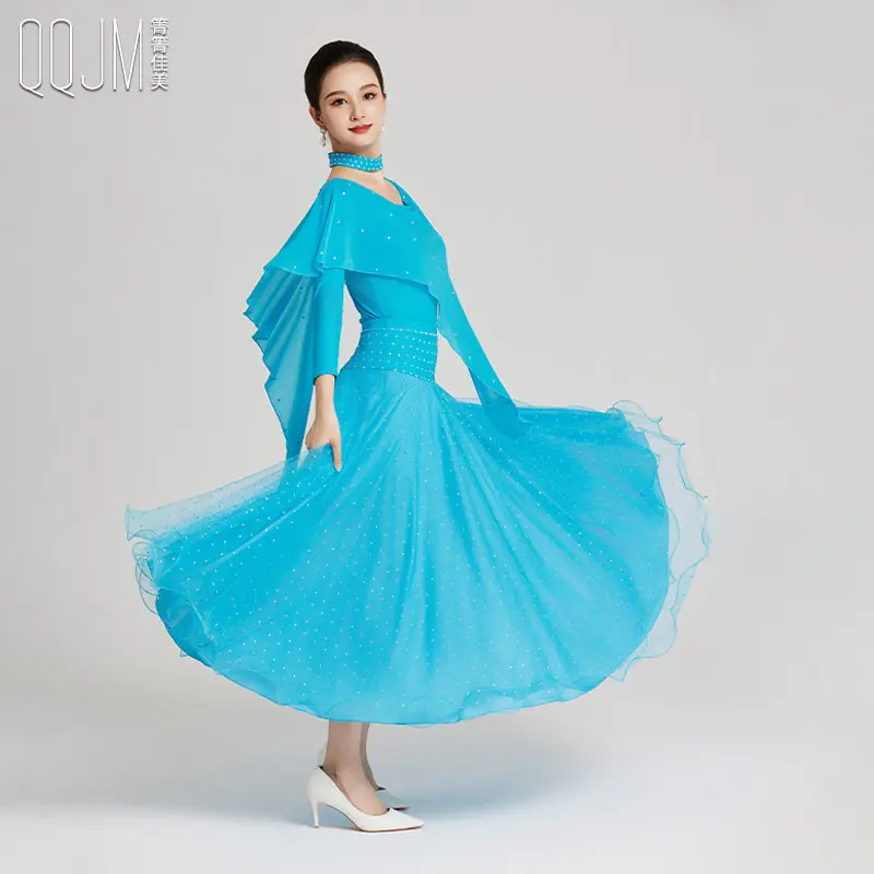 

2026 New Ballroom Dance Modern Dance Dress Performance Clothes Competition Clothing Ballroom Dance Waltz Dress L202402