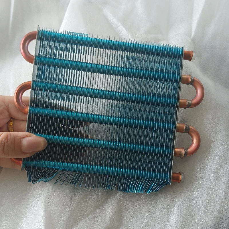 1x6x120mm Evaporatore Congelatore Frigorifero Vetrina refrigerata Tubo di rame Pinna Condensatore raffreddato ad aria