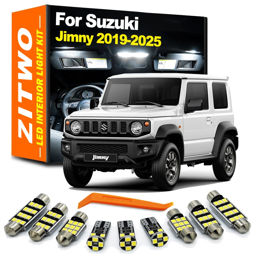 ZITWO 6Pcs Canbus No Error LED Interior Light Number Plate Lamp Kit For Suzuki Jimny 2019 2020 2021 2022 2023 2024 2025 2026