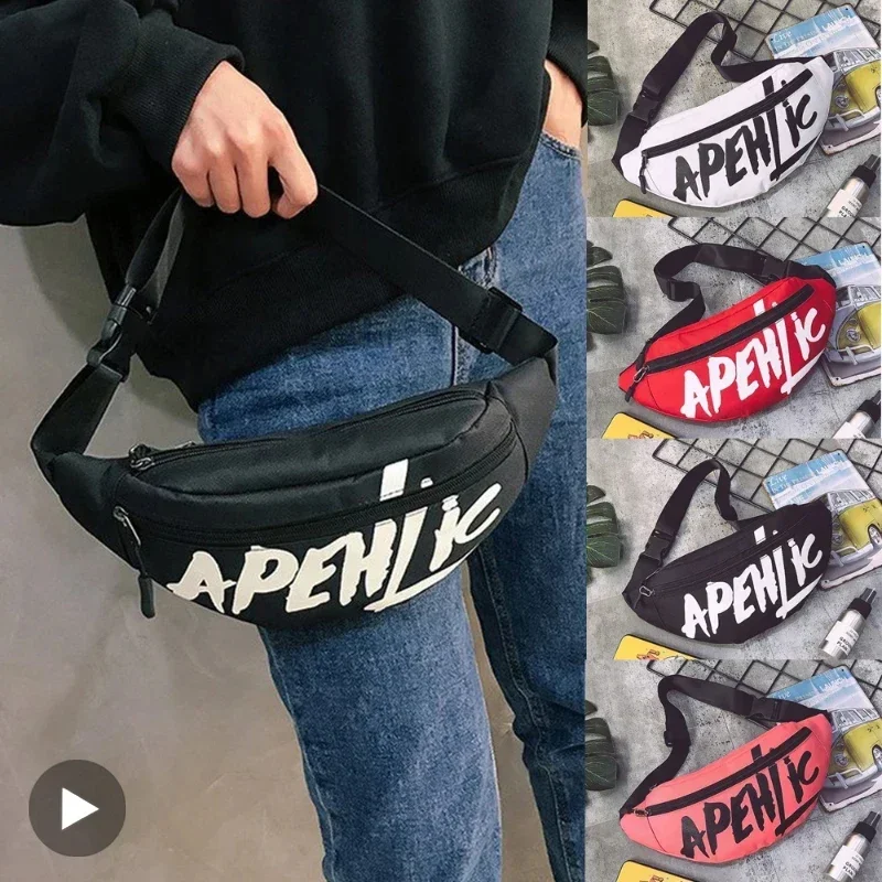 

Fashion Hip hop Crossbody Bags For Women Men Shoulder Messenger Bag Nylon Cloth Waist Bag Sport Chest Waist bag Female