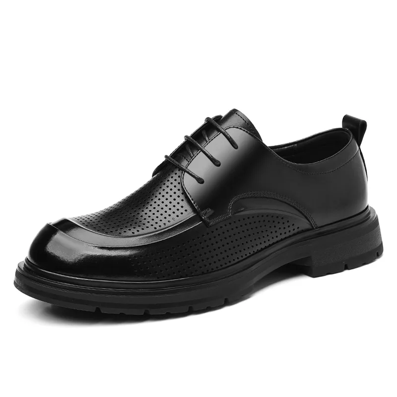 

Big Head New Designer Wedding Shoes for Man Spring Autumn Fashion Casual Leather Shoes Male Solid Color Platform Dress Shoe Man