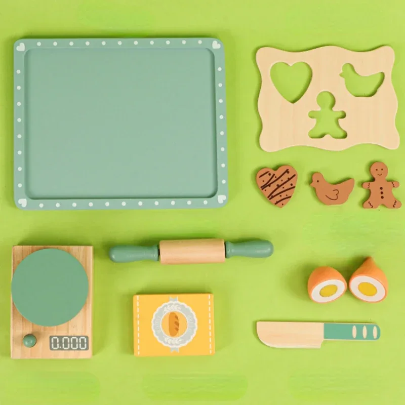 Jouets de cuisine en bois pour enfants, ensemble de jeu Pop-Up To84, éducation précoce interactive, jeu de simulation Montessori, tout-petits, Noël, 9 pièces