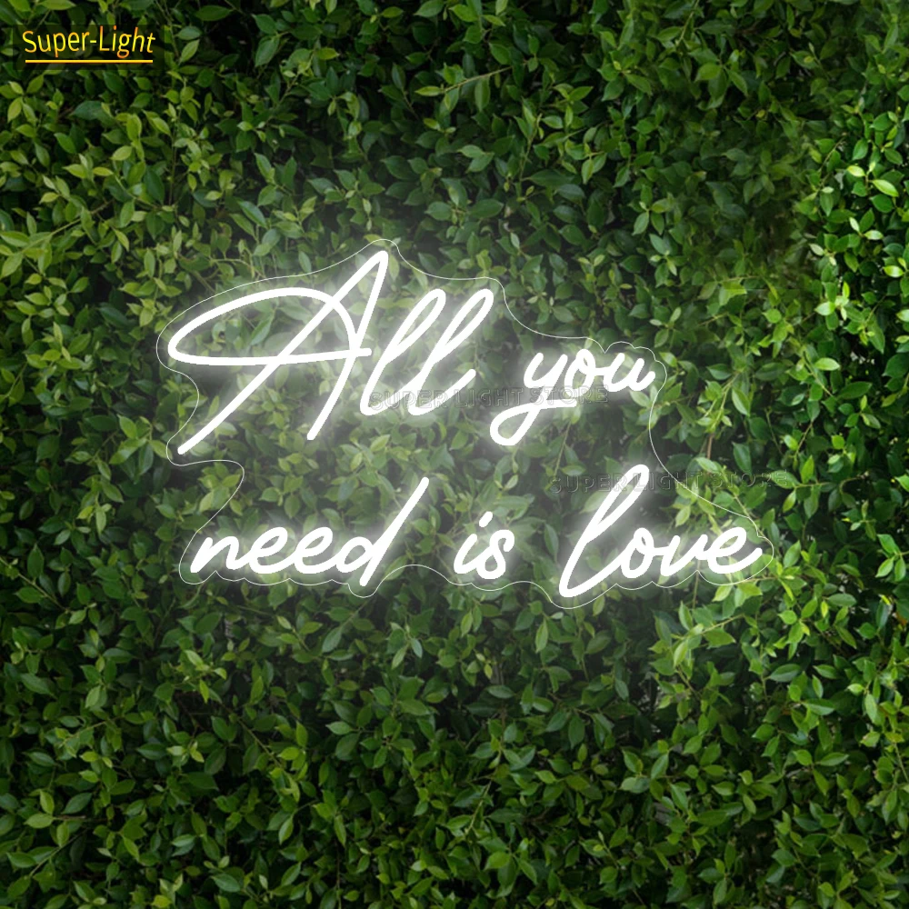 All You Need is Love Neon Sign Custom Wedding Gifts, Wedding Sign Custom Wall Decor, Led Signs Wedding Decor, Neon Light Persona