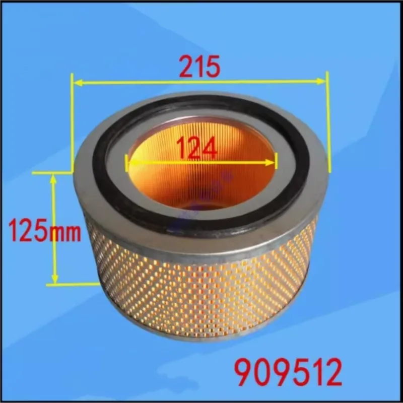Elemento Filtrante para Reparo do Compressor de ar 215x124x125 mm 909512 para Dvtlf2.250