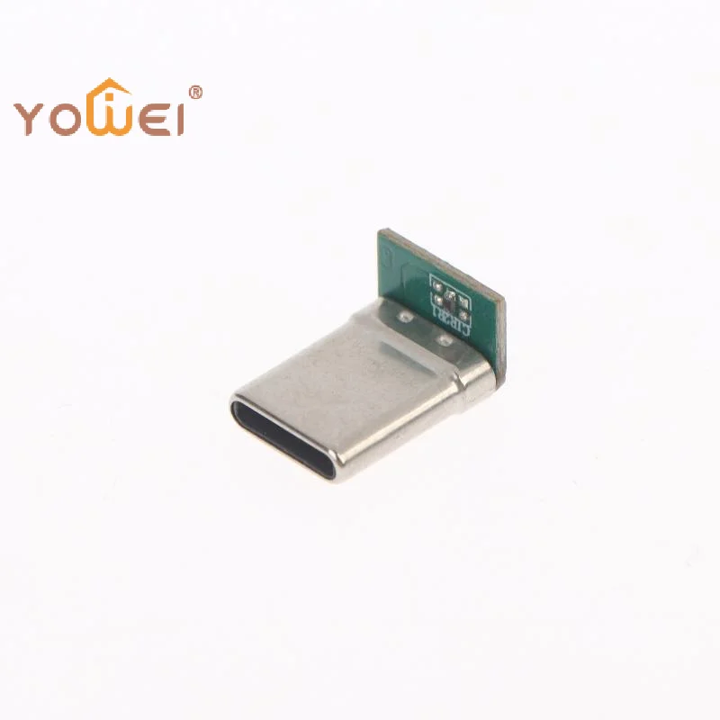 Latest 2/4/10Pcs 16Pin 2 Welding Wire Data Band PCB USB Board USB 3.1 Type C Vertical Patch Board Male Head 16P Usb C Connector