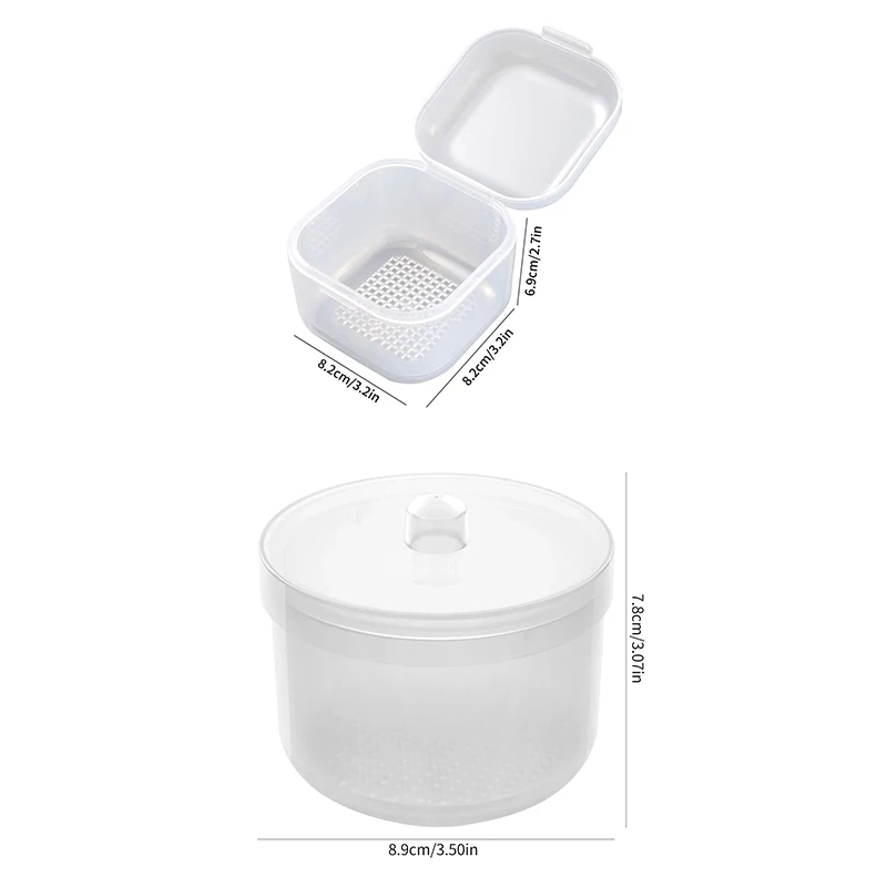 Nail Drill Bits Disinfection Box Nail Tool Cleaning Box Double Layer Filtration Storage Box Portable Nail Brush Container Case