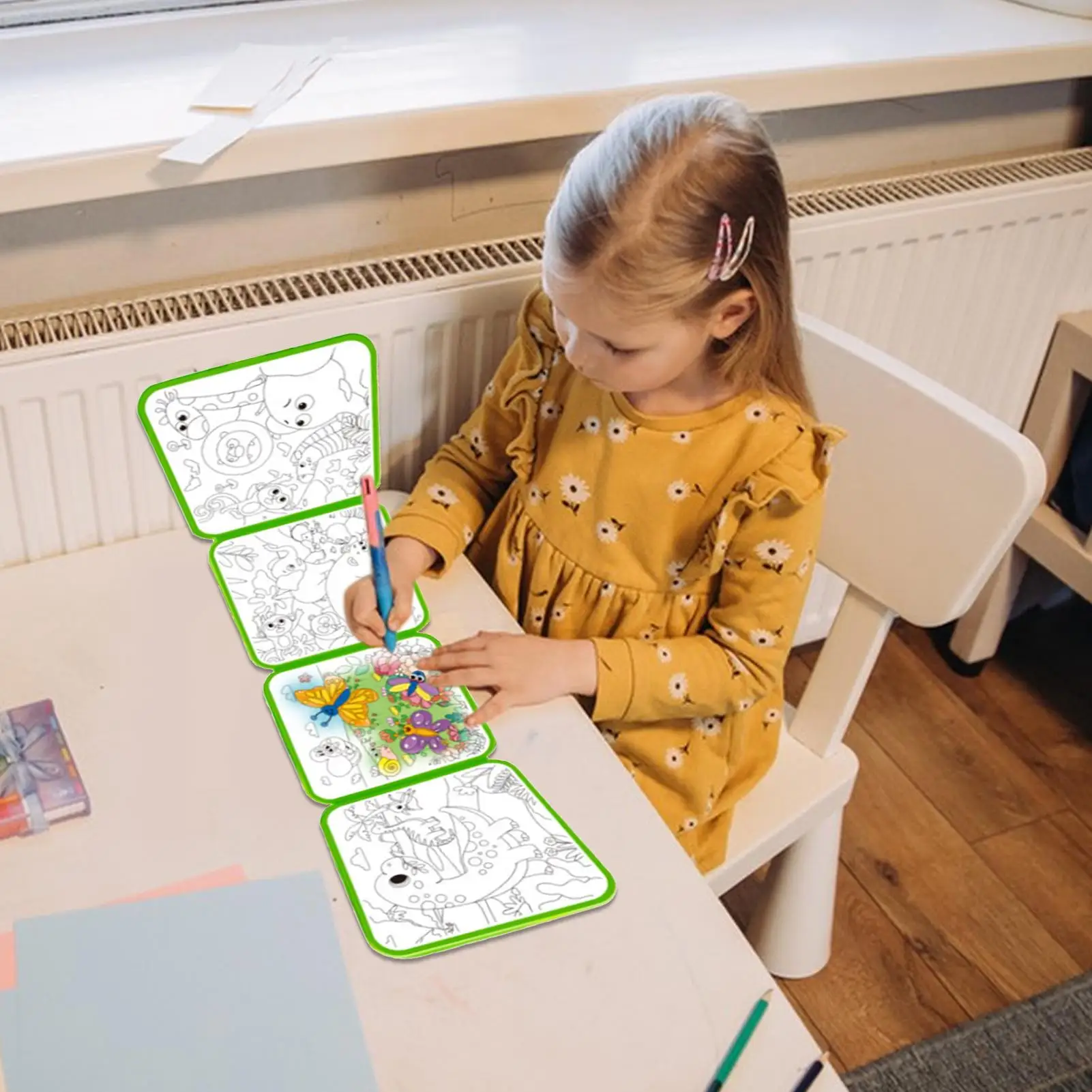 Libro di pittura ad acqua Giocattolo educativo da colorare senza disordinazione Libro di doodle ad acqua per bambini Ragazzi Ragazze Viaggi in età prescolare a casa