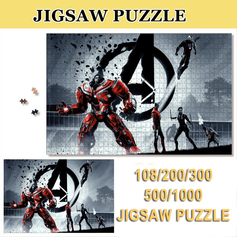 

Disney Avengers Endgame Puzzle 108/200/300/500/1000 Pieces Superhero Iron Man Captain America Puzzles Assembled Family