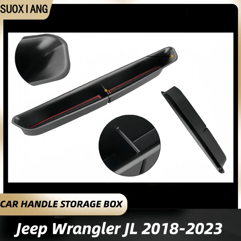 

Premium Quality LHD Car Storage Box Fit For Jeep Wrangler JL GL 2018-2023 Grab Handle Storage Tray for Passenger Side Accessory