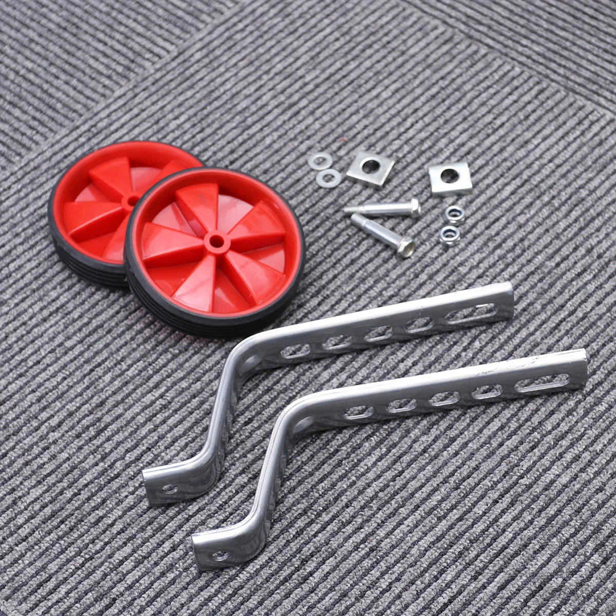 

12-20 Inch Universal Training Wheels High-Quality Steel Childrens Accessories Durable Stable Learning Support Red