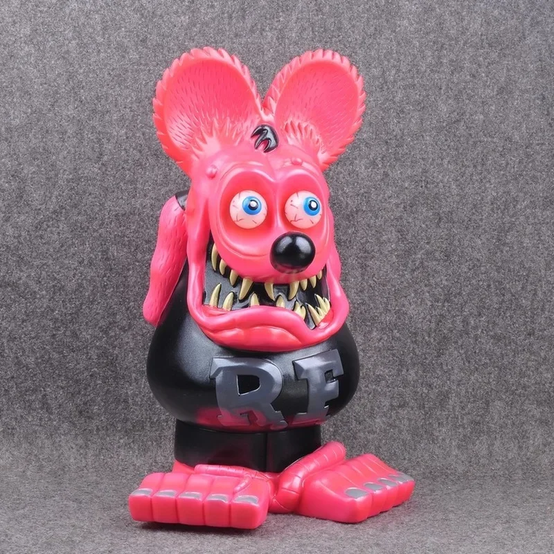 Crazy Mouse Ratfink Trendy Toy Cartoon Decoration Enamel 30cm VINYL Anime Figure Toy Model Ratfink Figurines Boxed Statue Gift