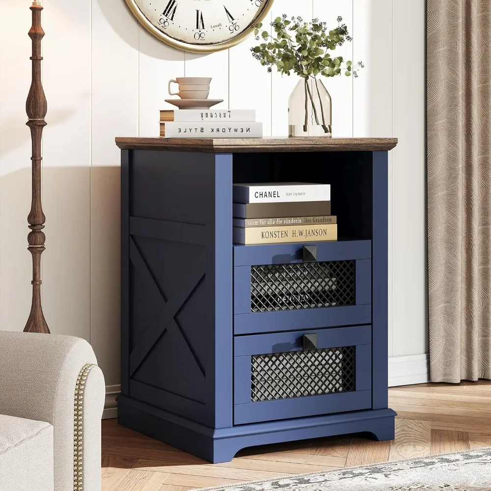 

Bedroom small dressing table with 2 deep drawers, modern dressing table with charging station