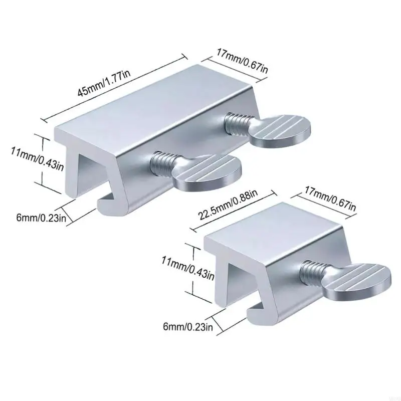 4 قطع من مقيدات أمان النوافذ المنزلقة، هيكل من الألومنيوم، بدون تركيب مثقاب، تصميم مقاوم للأطفال، قفل باب النافذة #6